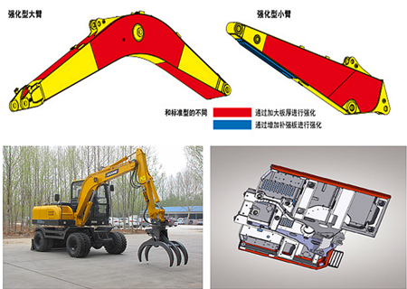 寶鼎BD80W輪式抓木機結(jié)構(gòu)堅固