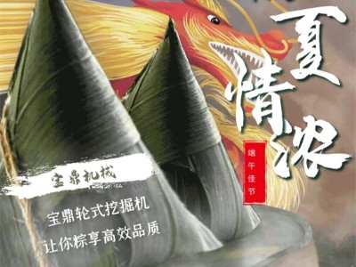 BAODING輪式挖掘機抓木機廠家祝2020年端午節(jié)愉快