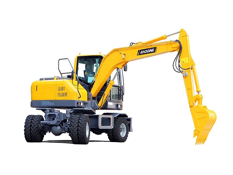 寶鼎BD80W-8A輪式挖掘機(jī)寶鼎BD80W-8A小型輪式挖掘機(jī)